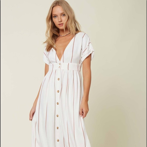 🌴🌼O’Neill- REID STRIPE MIDIE DRESS🌼🌴 - Picture 3 of 12
